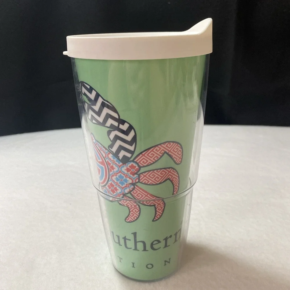 Tervis Simply Southern Tumbler 24oz Mint Green Crab Logo Insulated Cup Coastal